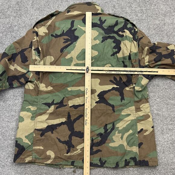 Vintage US Army M65 Field Jacket Mens Large Short Woodland Camo Cold Weather 90s - Picture 7 of 9